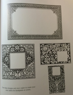 Bookplate or decorative templates you can print out of the book.